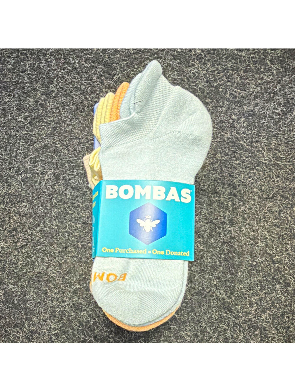 Bombas Women's Low Cut Ankle Socks 6 Pairs Arch Support Cushioned Size M